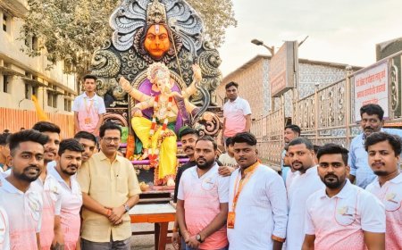 कुर्ला में माघी गणेश का जुलूस निकालकर स्वागत किया गया