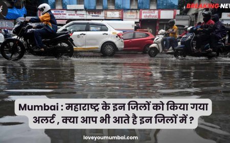 Mumbai : महाराष्ट्र के इन जिलों को किया गया अलर्ट , क्या आप भी आते है इन जिलों में ?