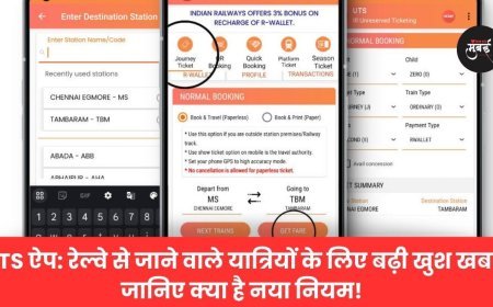 ​UTS ऐप: रेल्वे से जाने वाले यात्रियों के लिए बढ़ी खुश खबरी जानिए क्या है नया नियम!