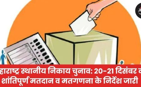 महाराष्ट्र स्थानीय निकाय चुनाव: 20-21 दिसंबर को शांतिपूर्ण मतदान व मतगणना के निर्देश जारी